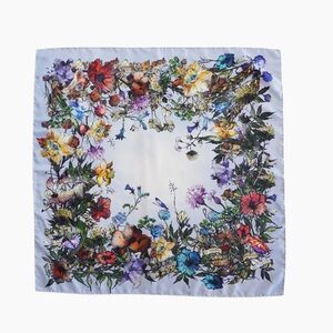 Dior Floral Silk Scarf - Blue and Purple